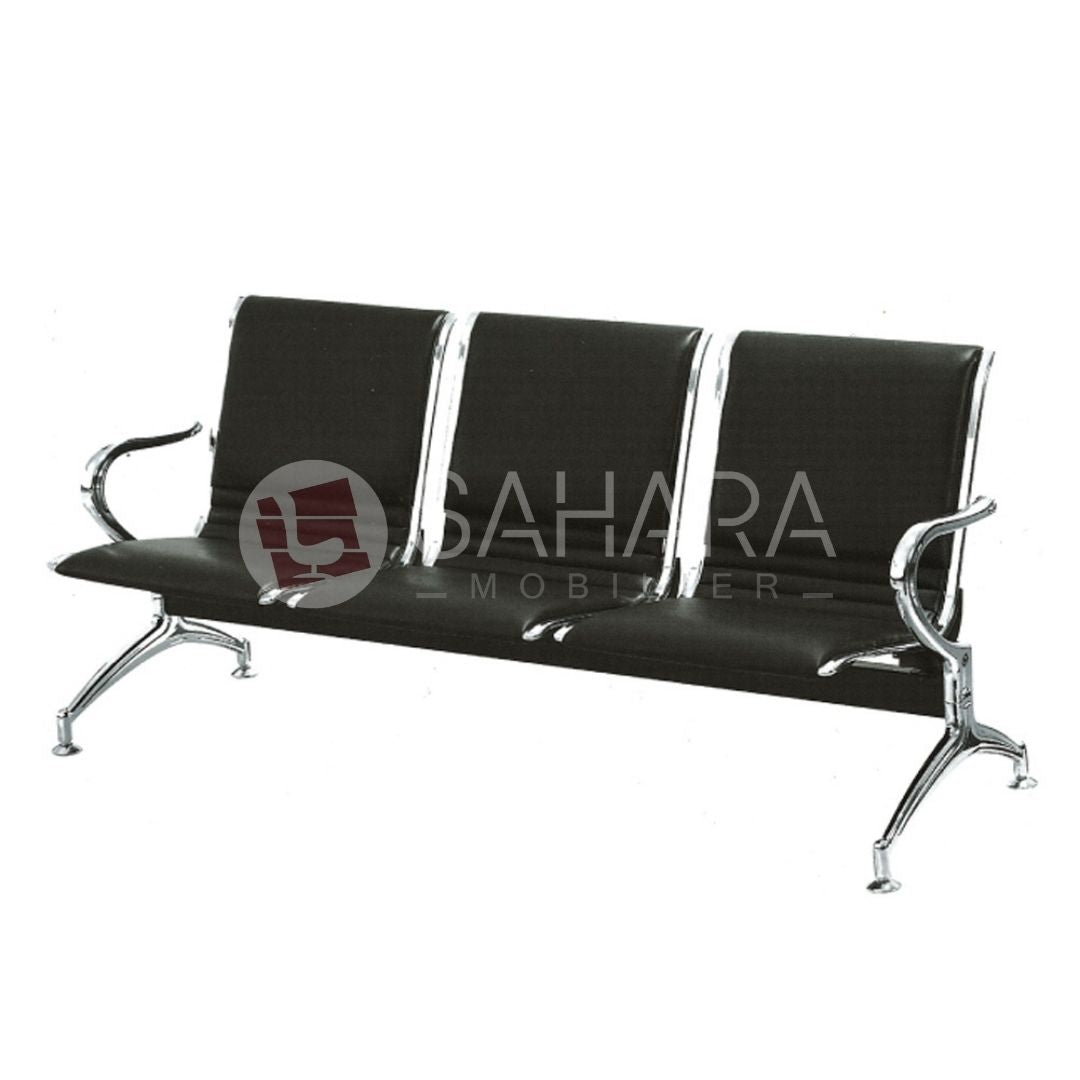 banquettes structure monocoque en acier revêtu en simili cuir avec accoudoirs fixé de Sahara mobilier